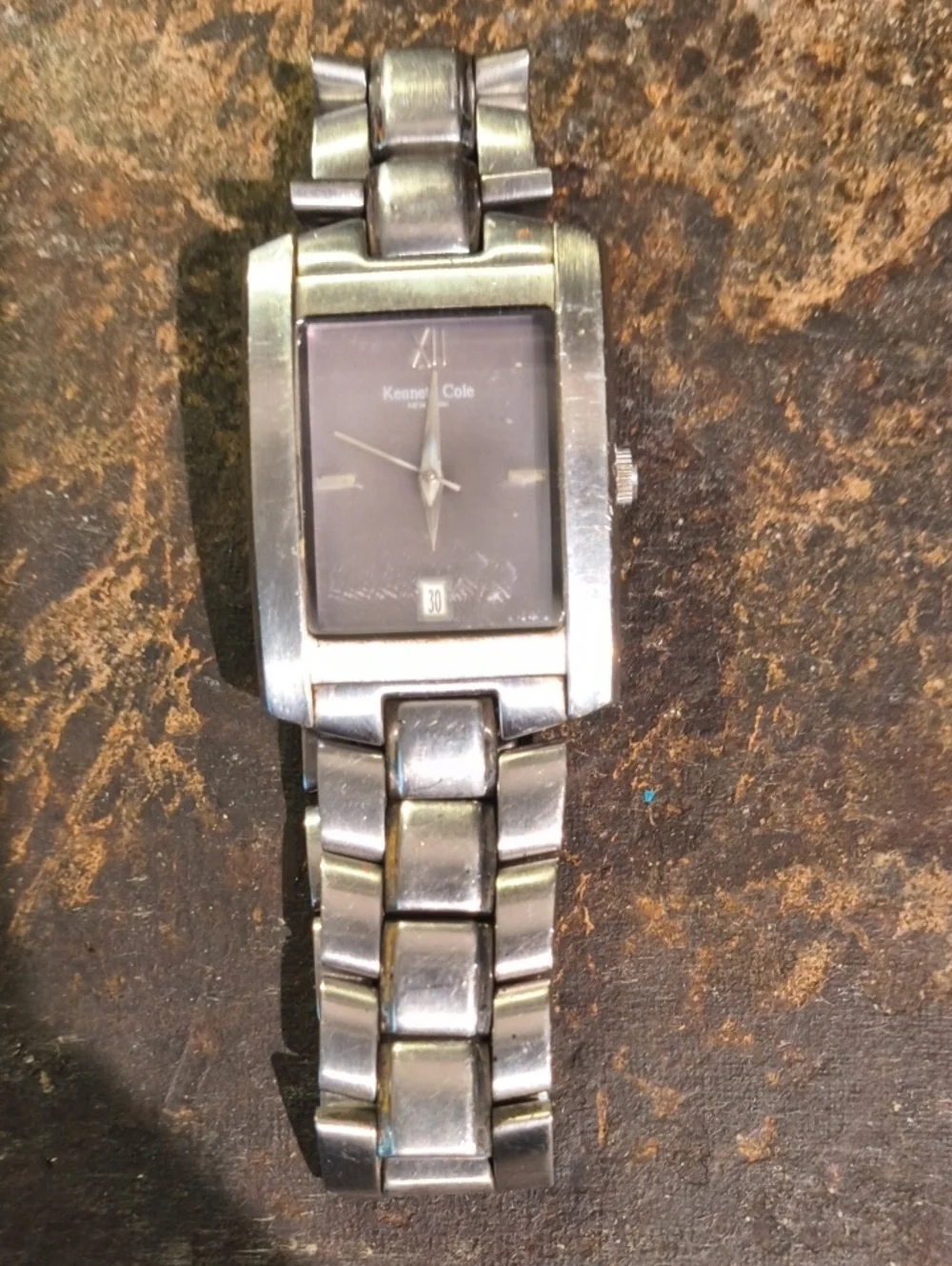 Kenneth Cole Mens Wrist Watch Stainless Band, Rose Gold Face Date/Time Working